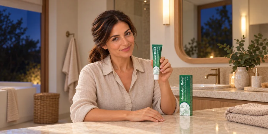 Aplicación de la crema por la noche